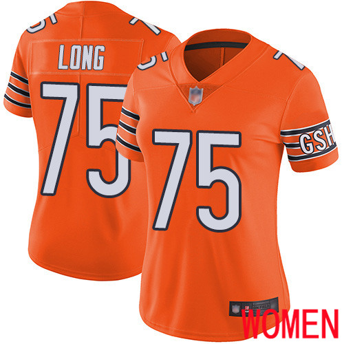 Chicago Bears Limited Orange Women Kyle Long Alternate Jersey NFL Football #75 Vapor Untouchable